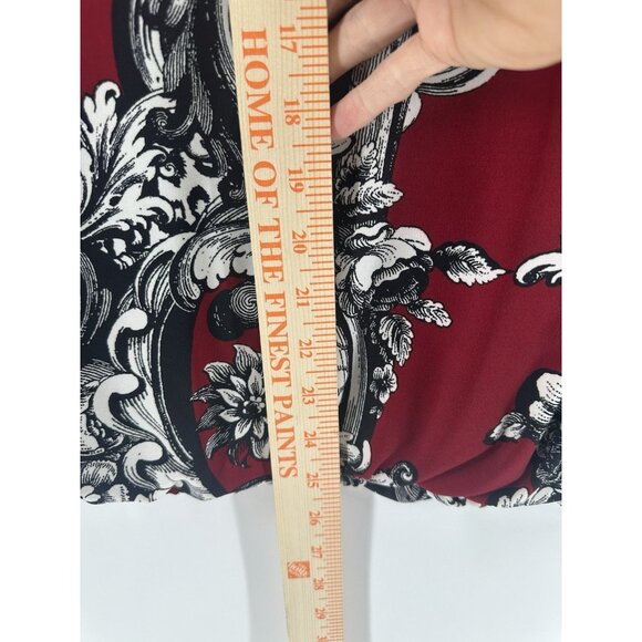 NWT Alfani Tunic Womens 2X Red Black Floral Paisley Boho Chic Whimsigoth AC27 - Picture 11 of 15